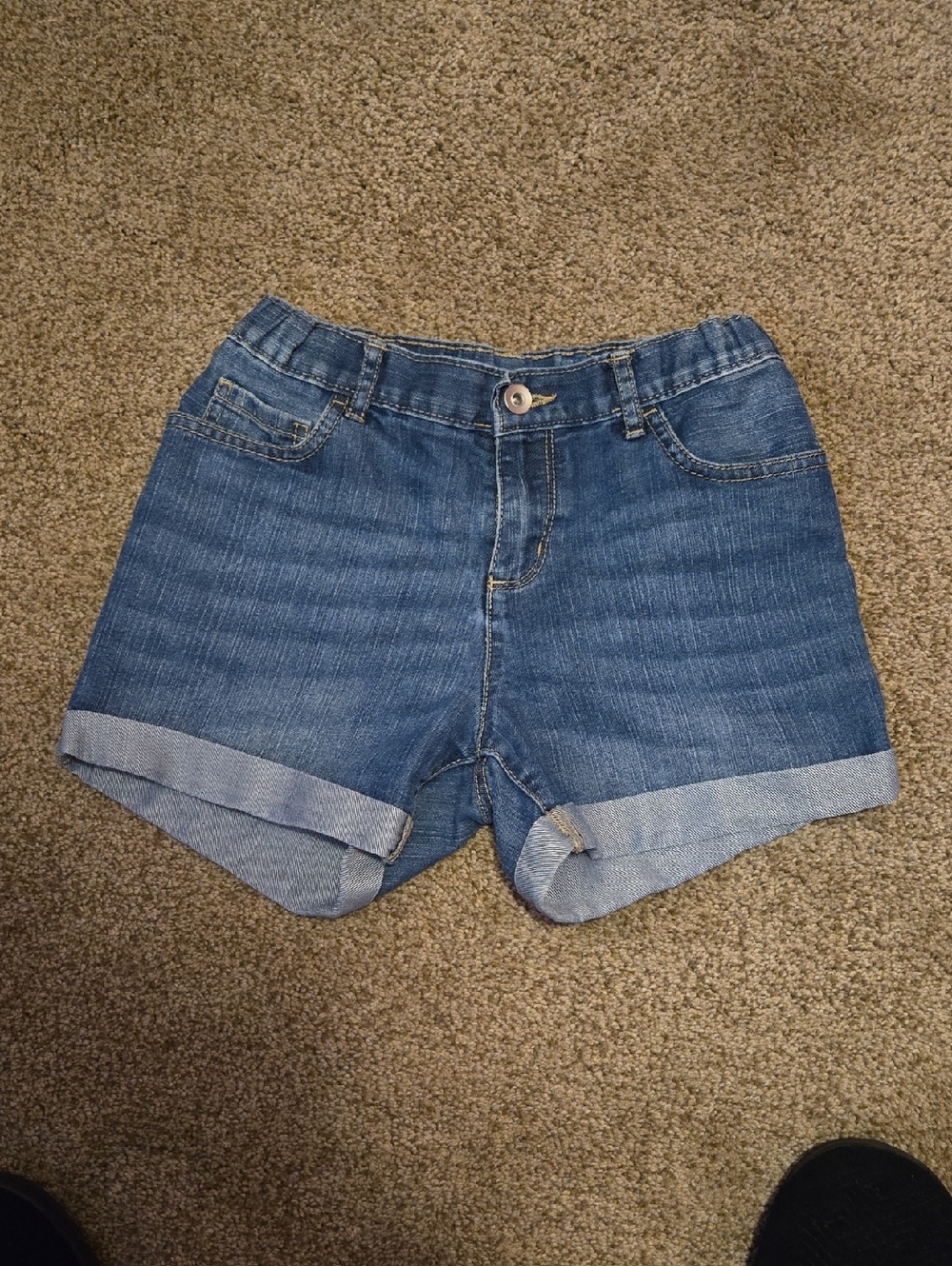 The Children's Place Blue Denim Roll-Cuff Shorts